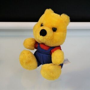 Sitting Teddy Bear Vintage Plush Great American Toy Co Yellow Red Blue 6 inch